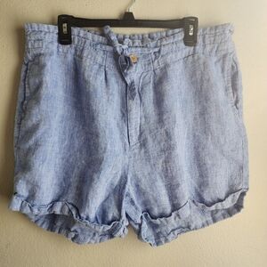 Saint Tropez West 100% Linen Blue Shorts XL